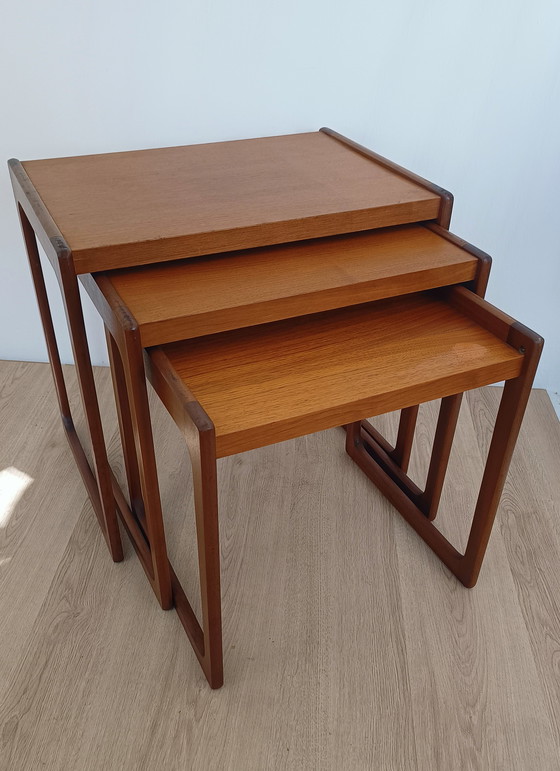 Image 1 of Opal Set Of Three Nest Tables In Walnut