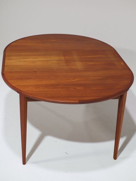 Image 1 of Henry Rosengren Hansen round extendable teak dining table
