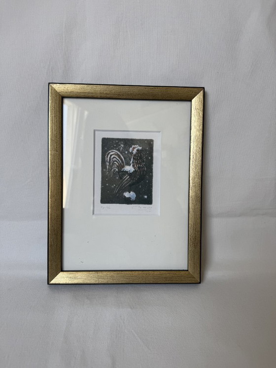 Image 1 of Wilhelm Loisel kunstdruk "Wetterhahn" Parkhotel Pörtschach 1994