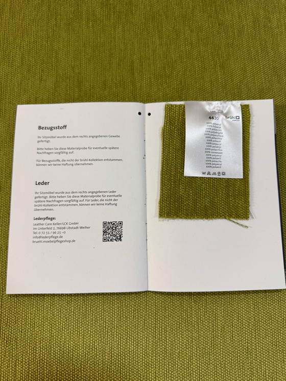 Image 1 of Sofá Brühl Moule Sofá cama verde Tejido de diseño