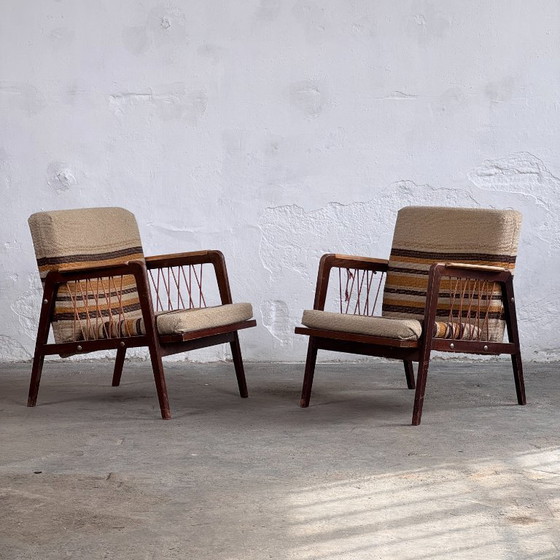 Image 1 of Pair of Vintage NDK String Armchairs, 1960s