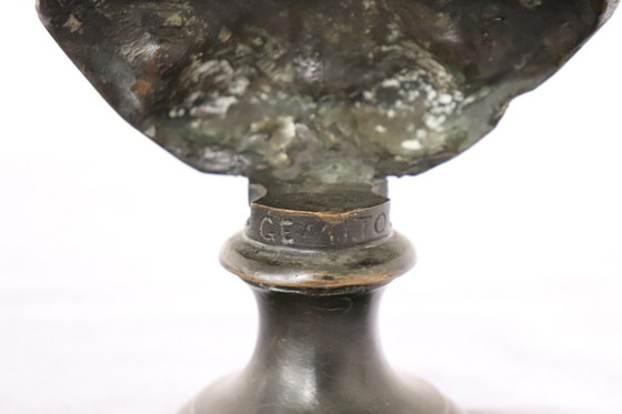 Image 1 of Small Bust of a Young Woman in Bronze, Italy, Signed Gemito