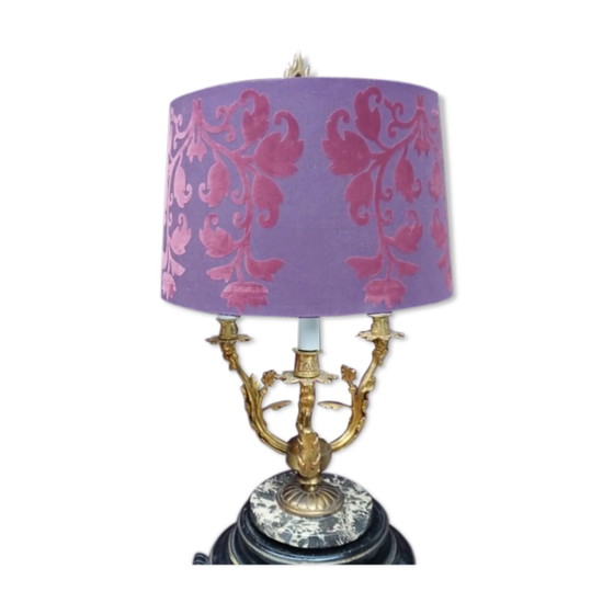 Lampe de table de style Louis XV, Bronze, Marbre, Doré, Barok (photo 6 sur 6)