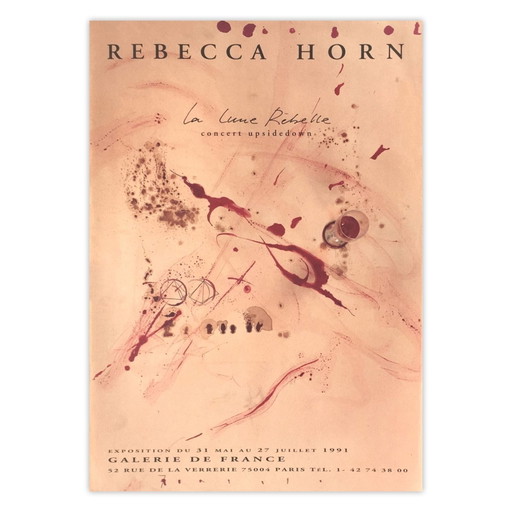 Rebecca HORN Expo 91 - Affiche de la Galerie de France 1991