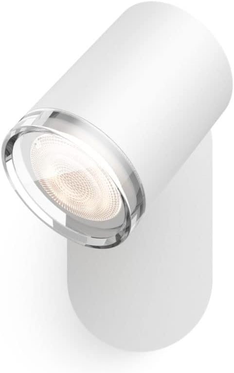 Philips Hue White Ambiance Adore Spot 1x5.5W Salle de Bain, Compatible Bluetooth - Blanc (Télécommande Incluse), Fonctionne Avec