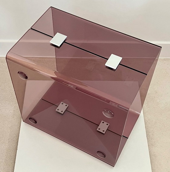 Image 1 of Table basse en altuglas dans le style de Ducaroy, France années 70