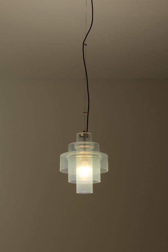 Lampada a Sospensione LS-120 3 Livelli - Anni '70 - Carlo Nason, Mazzega, Lampade a sospensione, Metallo (foto 14 di 14)