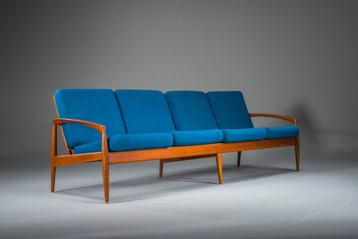 Sofa aus Papiermesser-Teakholz von Kai Kristiansen für Magnus Olesen, Dänemark, 1960er Jahre