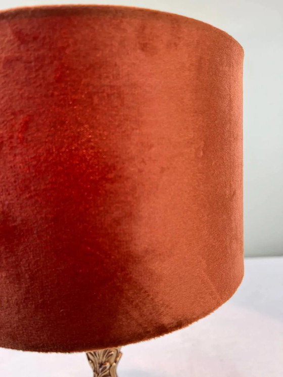 Messing- und Samtlampe – Tischlampen, Velvet, Brass (photo 6 of 12)