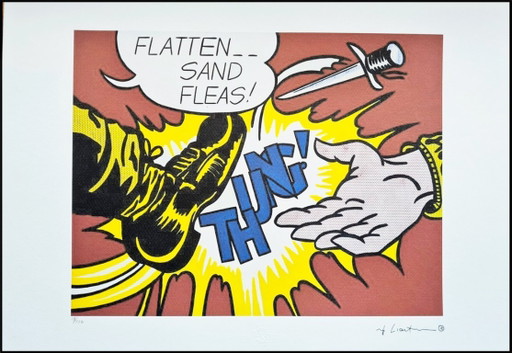 Lithographie « Roy Lichtenstein », édition limitée à 150 exemplaires, signée et numérotée.