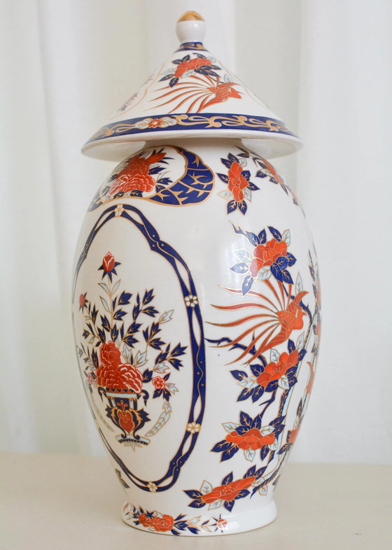 Vaso Giapponese Imari Vintage con Coperchio, Porcellana Kinrande Oro, 29 cm, Anni '60 – Oggetti decorativi (photo 2 of 4)