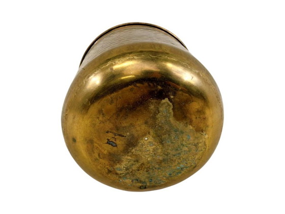 Image 1 of Vintage Brass Bucket / Coal Scuttle / Planter – Hammered Finish