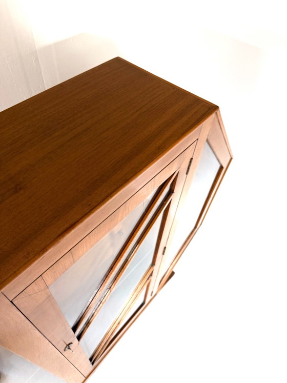 Vetrina ottagonale Art Déco vintage, anni '30 – Vetrine, Vetro, Legno (photo 7 of 10)