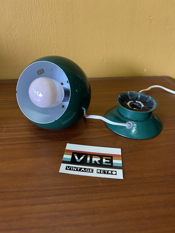 Image 1 of Vintage jaren 70 groene bol lamp, Abo Randers Denmark