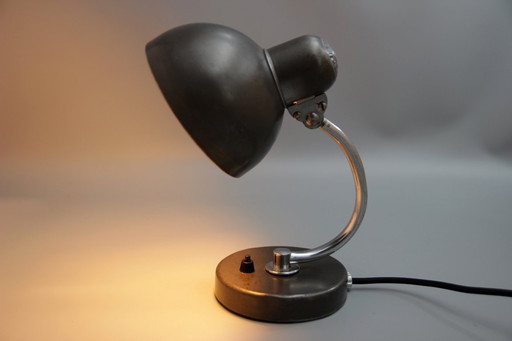 KAISER idell 6722-T “Baby Dell” metal table lamp * embossed dome * 1930s * Bauhaus * Vintage