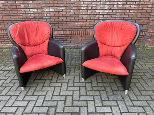 2x Leolux Excalibur Armchairs