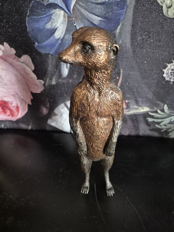 Image 1 of Bronze meerkat meerkat statue