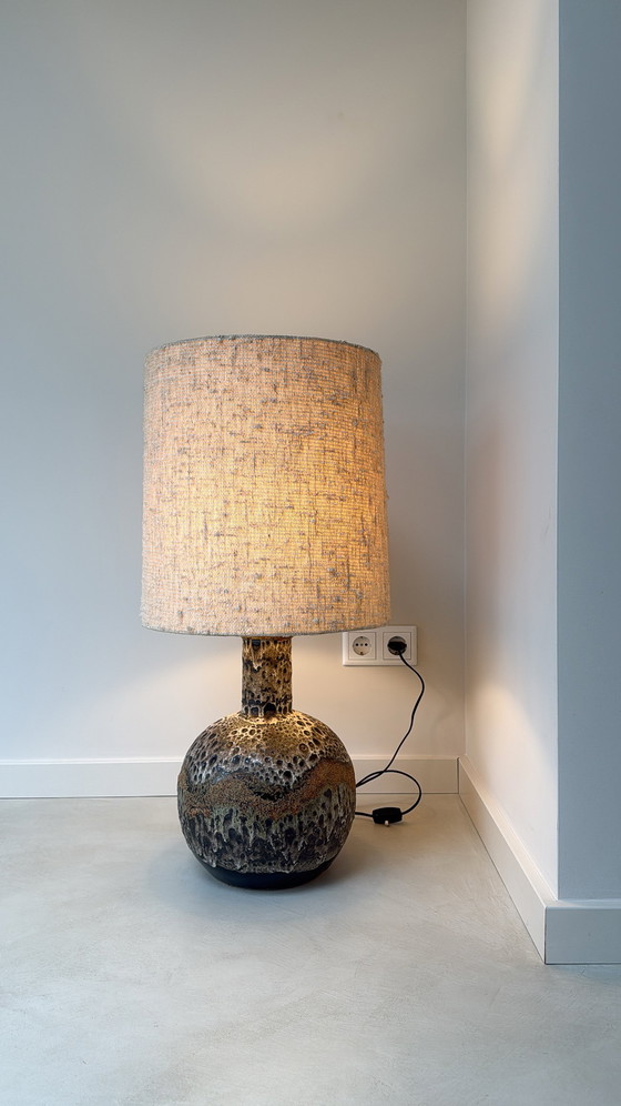 Image 1 of Vintage fat lava ceramic lamp
