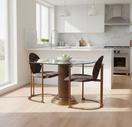 Image 1 of Set da pranzo vintage BELGO CHROM, tavolo e 2 sedie