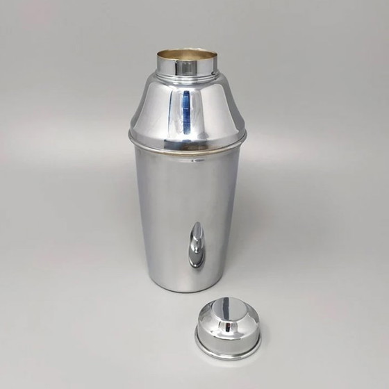 Cocktail shaker, silver metal, Alfra, Kitchen accessories, Brass, Vintage (photo 3 of 7)