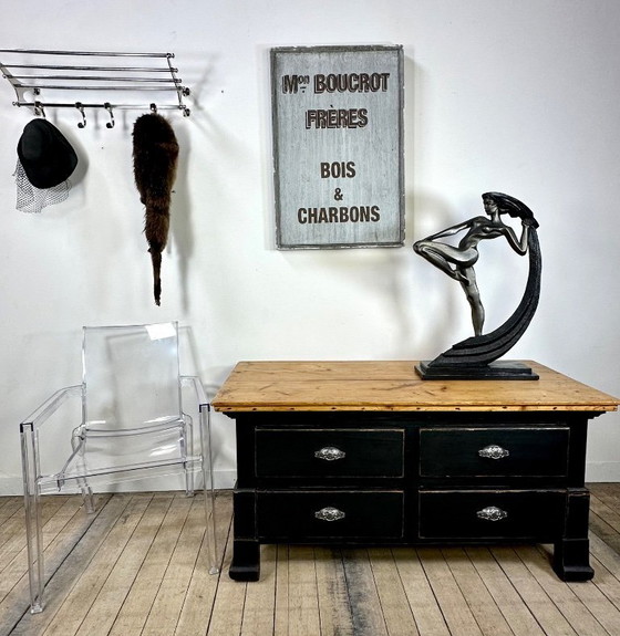 Image 1 of Regule statue "The Dancer with Drapery" signed A. Danel 1990