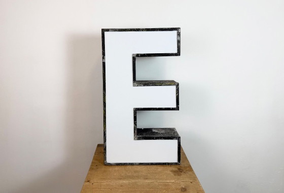 Image 1 of Large Vintage Illuminated Advertising Letter E , 1960s