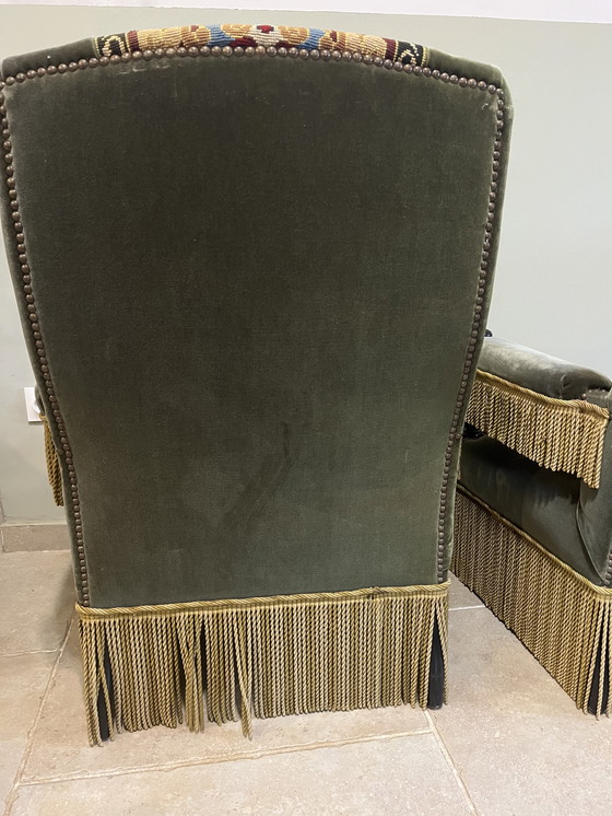 Image 1 of Coppia di poltrone in velluto