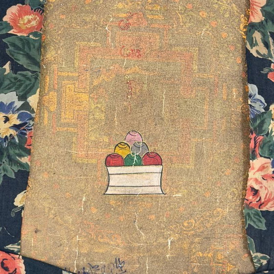 Handgemalte Padmasambhava Mandala Thangka – 77x55 cm – Gemälde & Zeichnungen (photo 5 of 6)