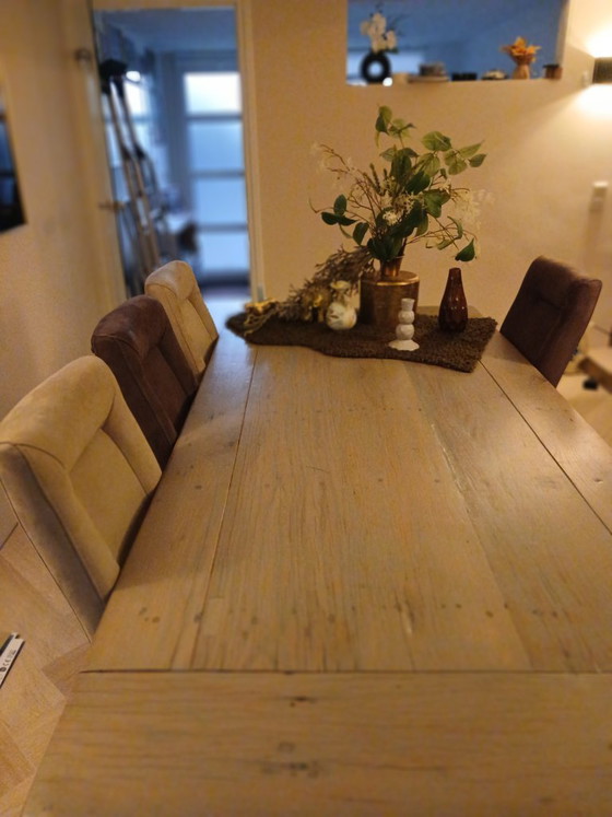 For sale: 6-person dining set and matching coffee table. – Wood (photo 15 of 24)