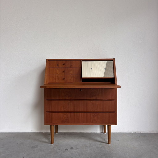 Vintage Danish secretaire - dressing table teak