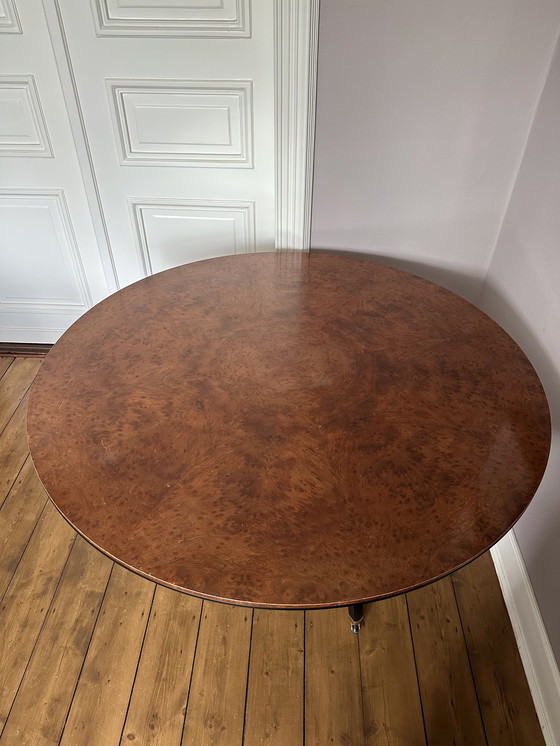 Image 1 of Giorgetti eetkamerset Tafel 50732 radica & Stoelen Ballerina Rosso Bulgare