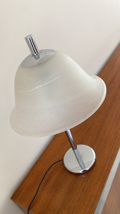 Lampe de table en verre chromé Peill & Putzler
