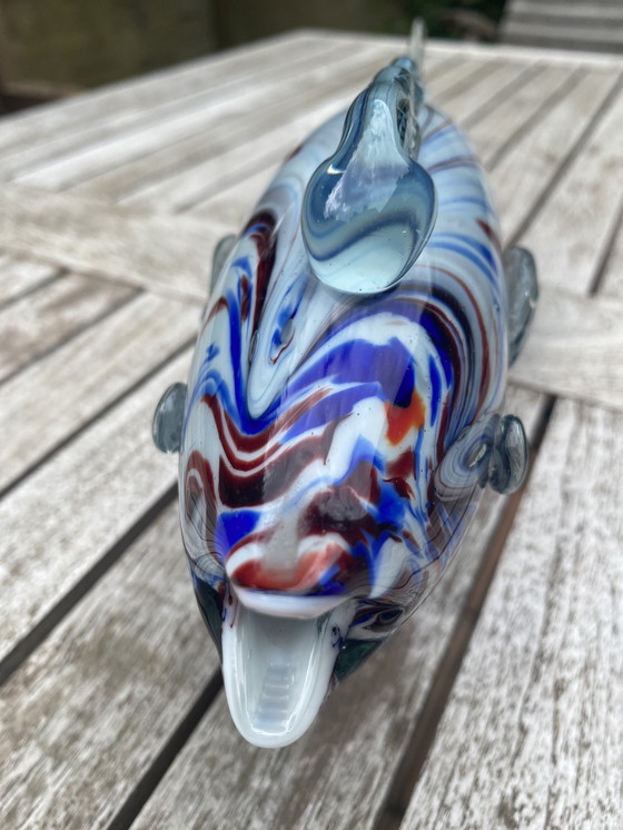 Image 1 of Verre de Murano Grand poisson années 60