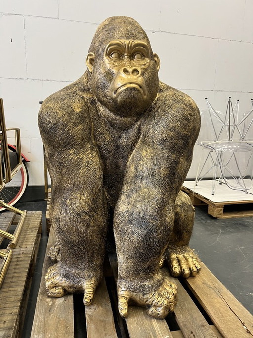 Grand singe décoratif doré – decoratieve objecten, Plastic