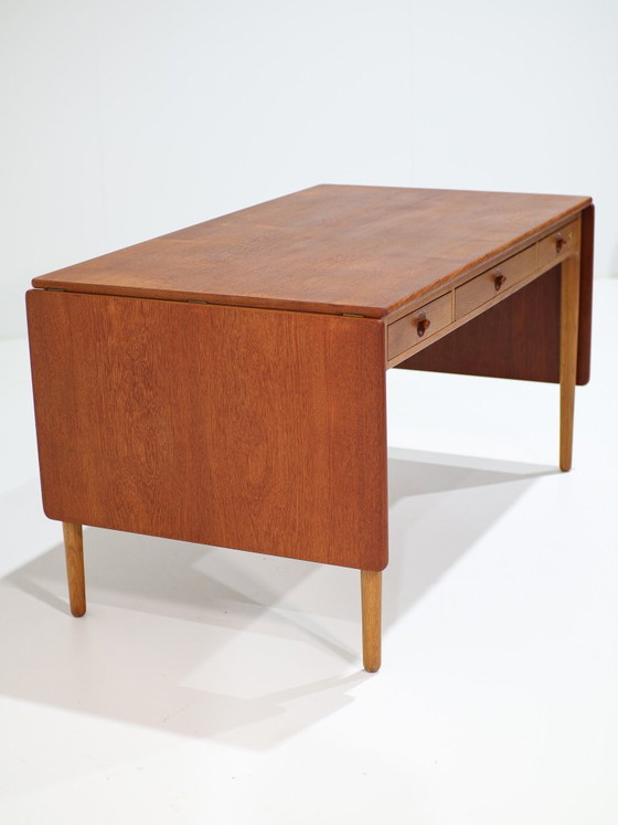 Hans J. Wegner Desk AT-305 Drop-Leaf Teak Oak 1950s – Hans Wegner, Wood, Vintage (photo 10 of 17)