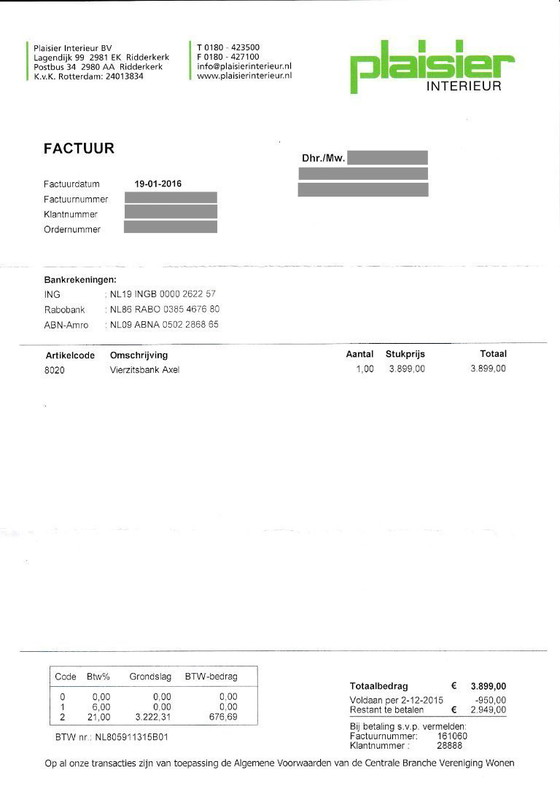 Image 1 of Montis Axel 4-seater sofa – Fabric: Kvadrat - Steelcut Trio 3 – 246 cm