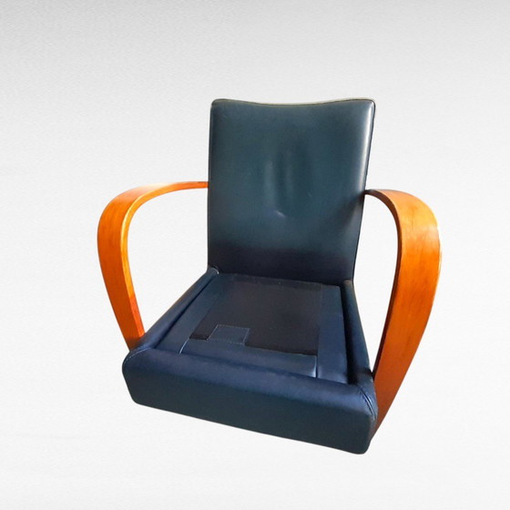 Image 1 of Italiaans Design Baxter Fauteuil, Petrol Groen Leer