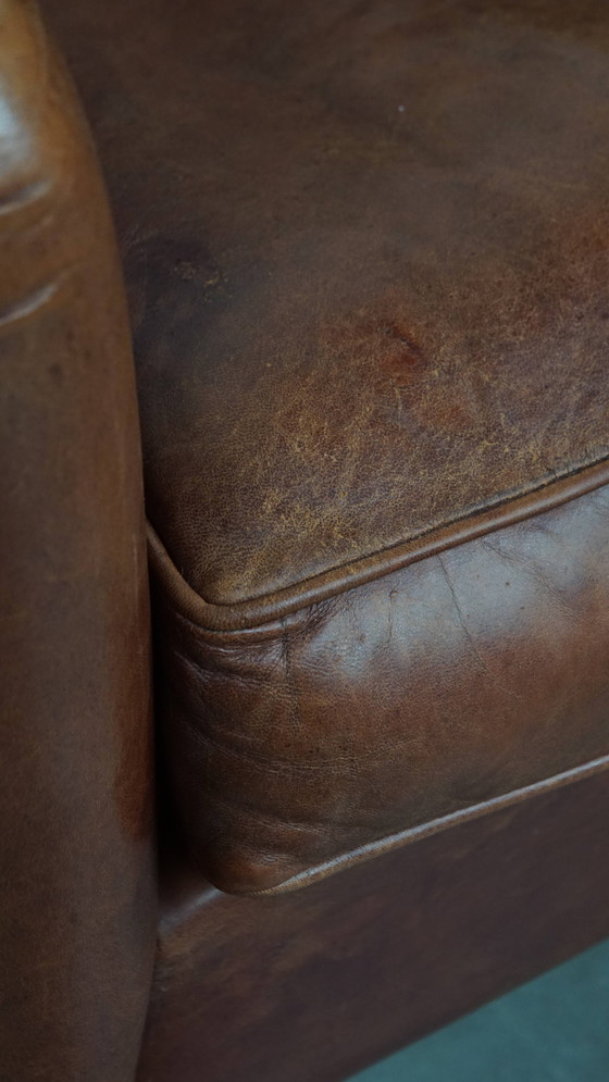 Image 1 of Poltrona/poltrona Art Déco in pelle di pecora