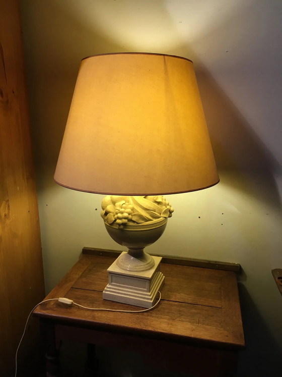 Keramische fruitschaal lamp – Tafellampen, Porselein, Vintage (photo 10 of 12)