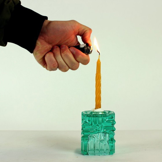 Image 1 of Portacandele in vetro vintage di Vladislav Urban per Rosice, anni '60