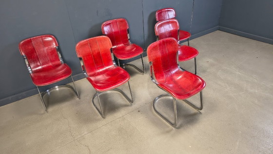 Image 1 of Vintage eetkamerstoelen van Cidue, set van 6, jaren 70