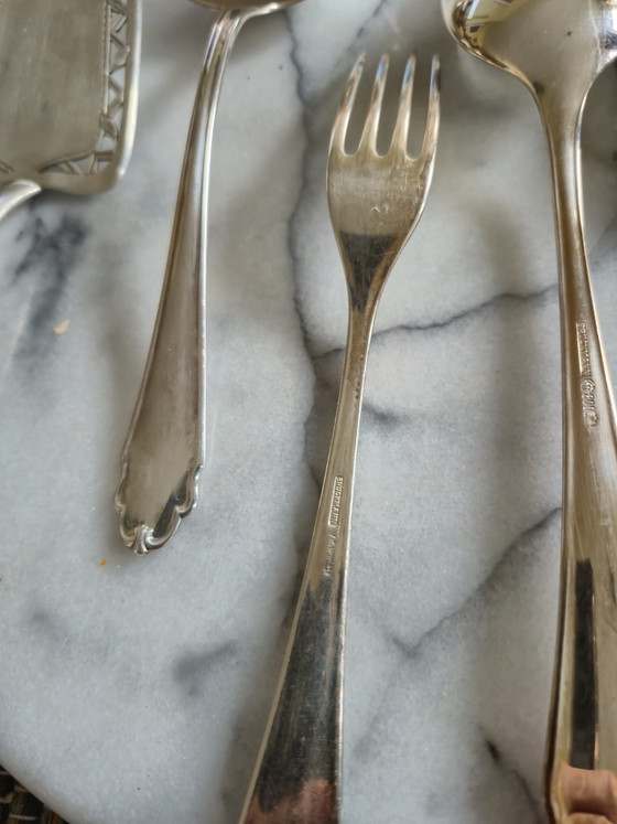 Silberbesteckeinsatz für 350 Gramm 800er Silber – Bruckmann, Besteckkassetten, Silver (photo 9 of 11)