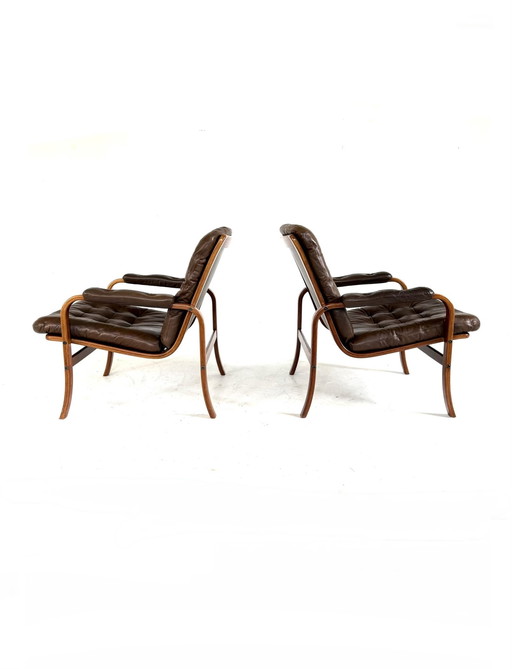 2x vintage fauteuil, Göte Möbler, Nassjö Zweden, jaren ‘70