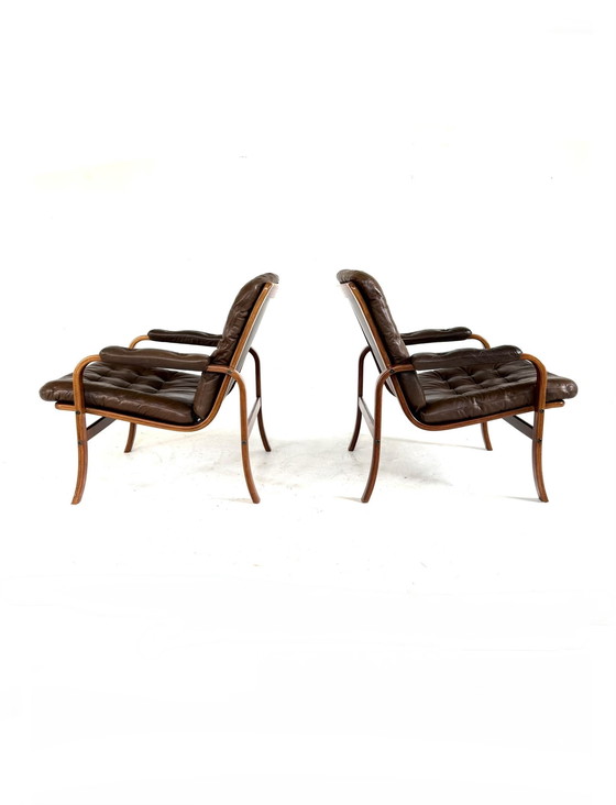 Image 1 of 2x vintage fauteuil, Göte Möbler, Nassjö Zweden, jaren ‘70