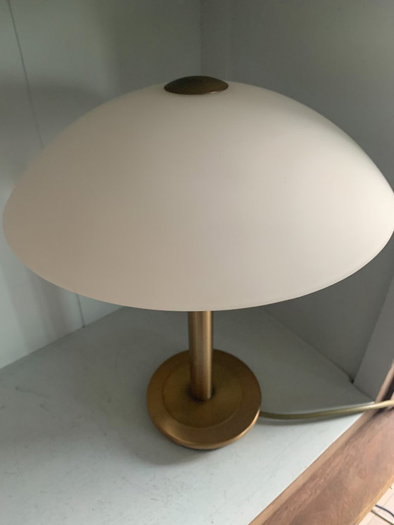 Image 1 of Highlight Trapeze Designlamp - Messing - melkglas kap -izgst