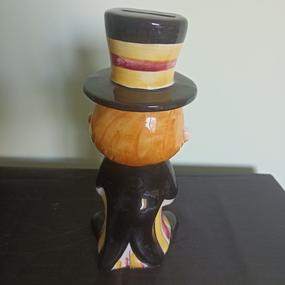 Tirelire cochon vintage italienne en céramique « Gentleman » (années 60/70) – État neuf ! – Objets déco (photo 3 of 6)
