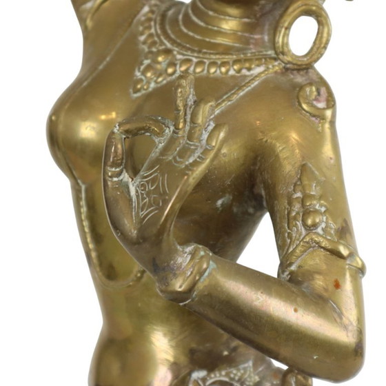 Grande statua di Mayadevi in ​​ottone, Madre di Buddha, 52 cm – Sculture, Brass (photo 9 of 14)