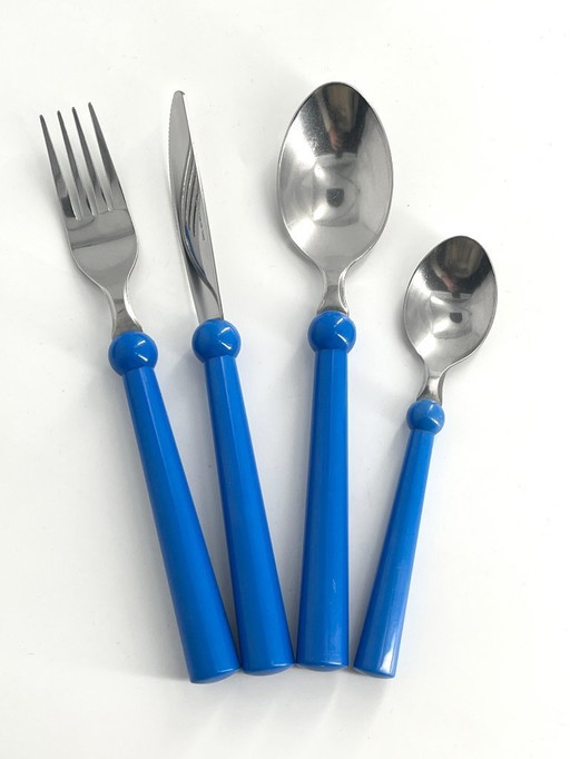 IKEA “Grammatik” cutlery set – 23-piece – blue – vintage from the 1990s