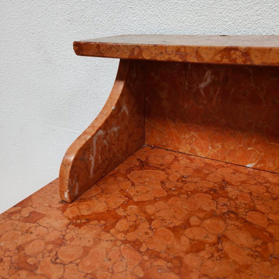 Image 1 of Cassettiera antica vintage, mobile da bagno con piano in marmo