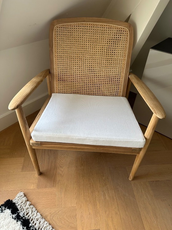 Image 1 of Zara Home armchair teak & rattan 